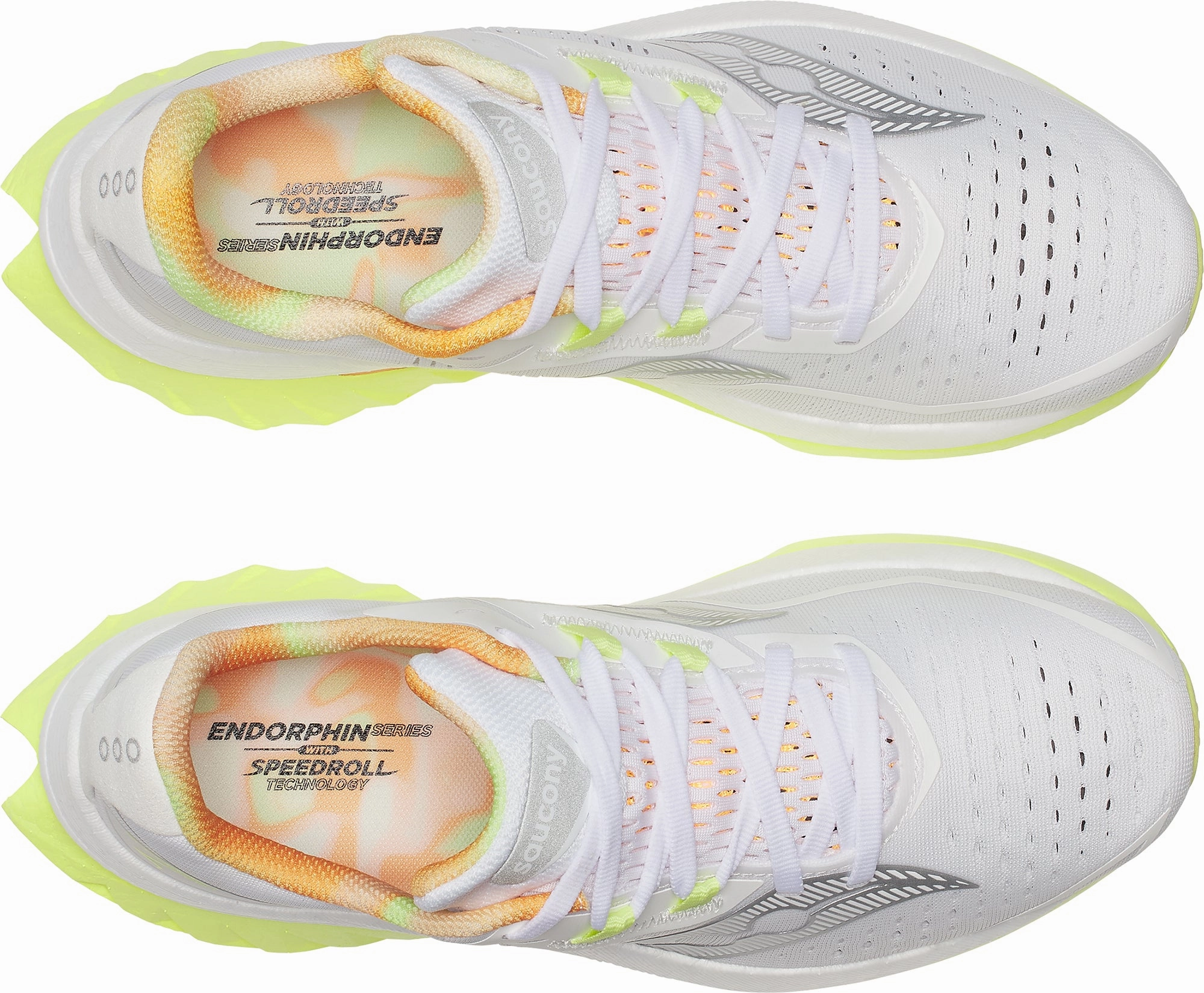 Step Focus Tear Resistant Textile Saucony Endorphin Speed 4 Womens Running Shoes - White