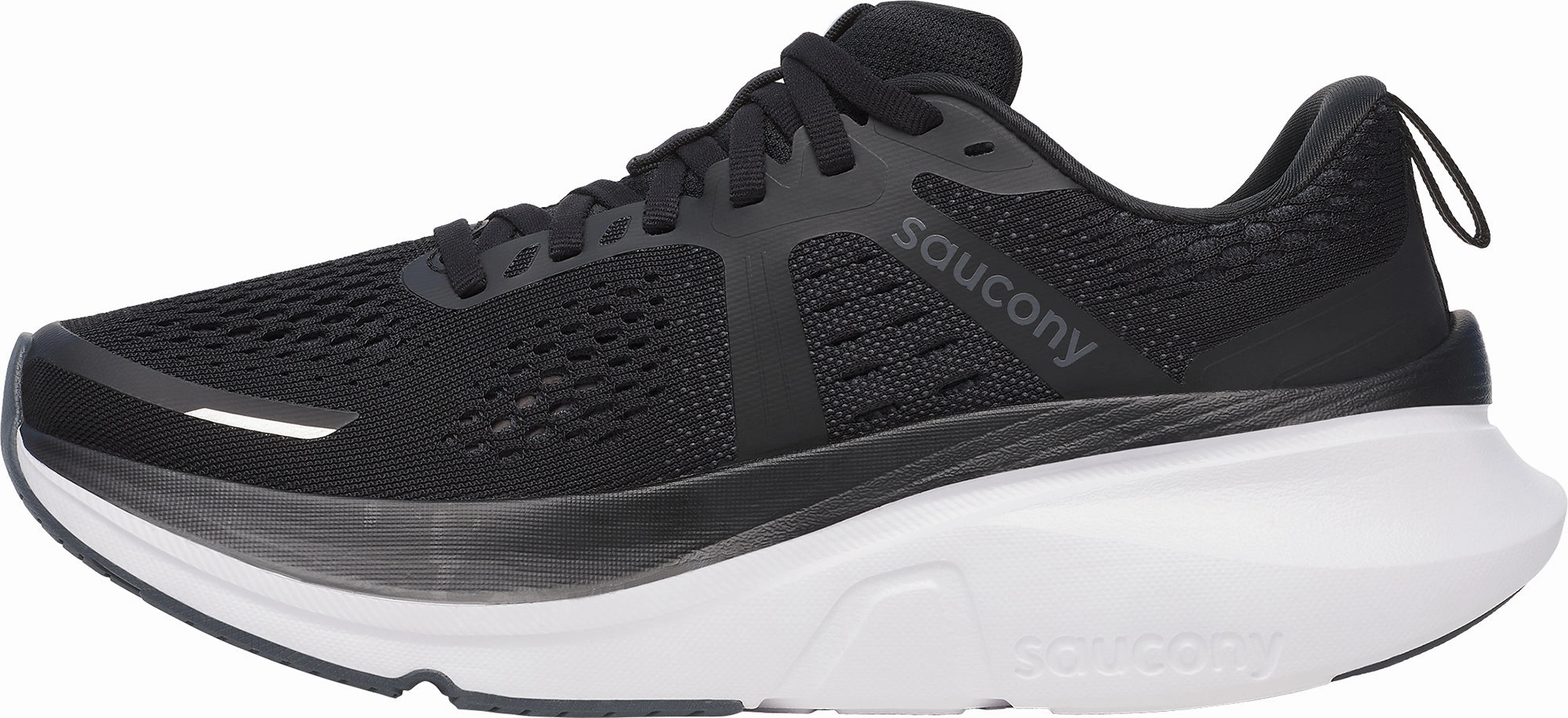 Secure lacing system Saucony Guide 18 WIDE FIT Womens Running Shoes - Black