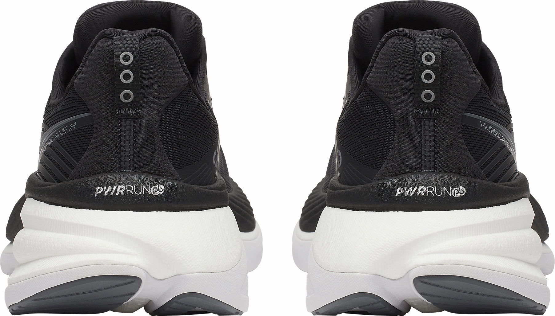 Saucony Hurricane 24 Mens Running Shoes - Black Reinforced Stitching Athletic Apparel