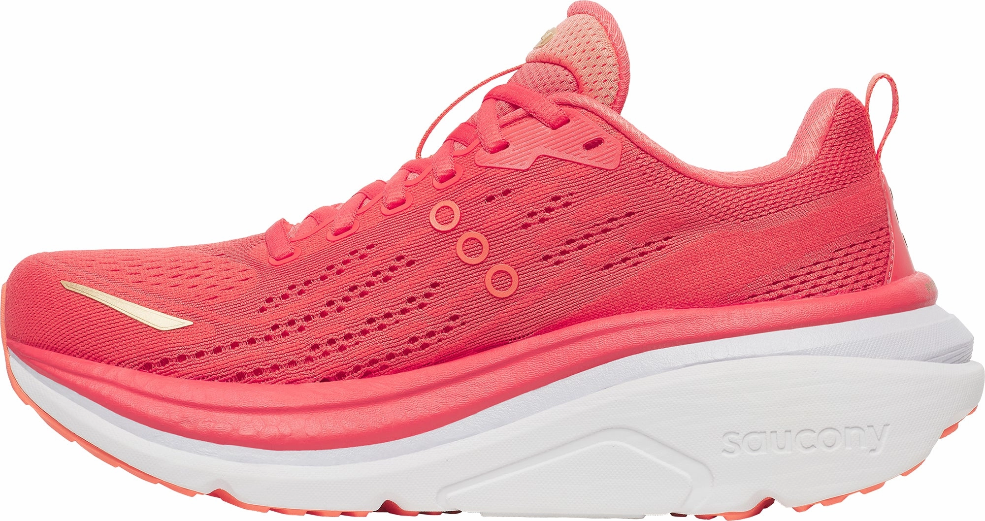 Saucony Hurricane 25 Womens Running Shoes - Pink padded insole