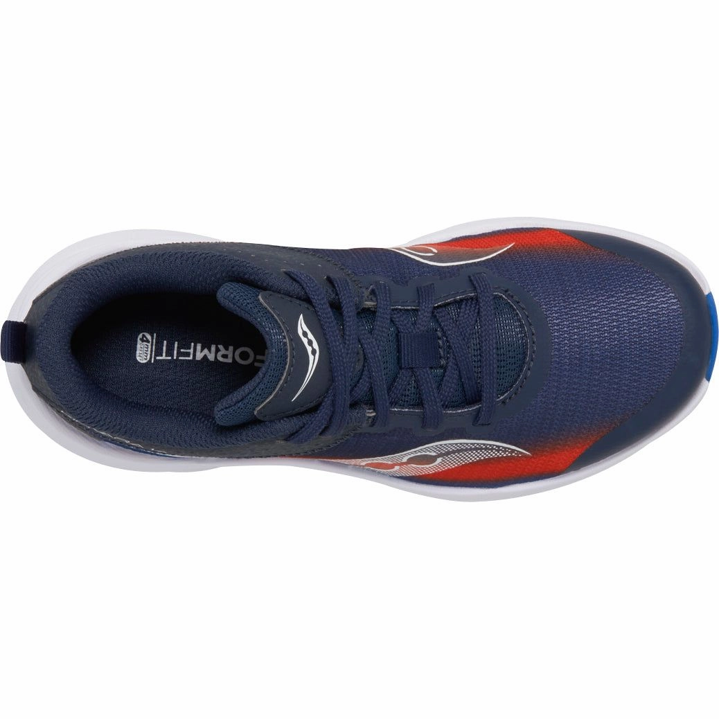 Resilient Grip Saucony Kinvara 14 LTT Junior Running Shoes - Navy