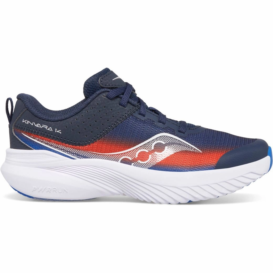 Saucony Kinvara 14 LTT Junior Running Shoes - Navy Anti   Slip Feature