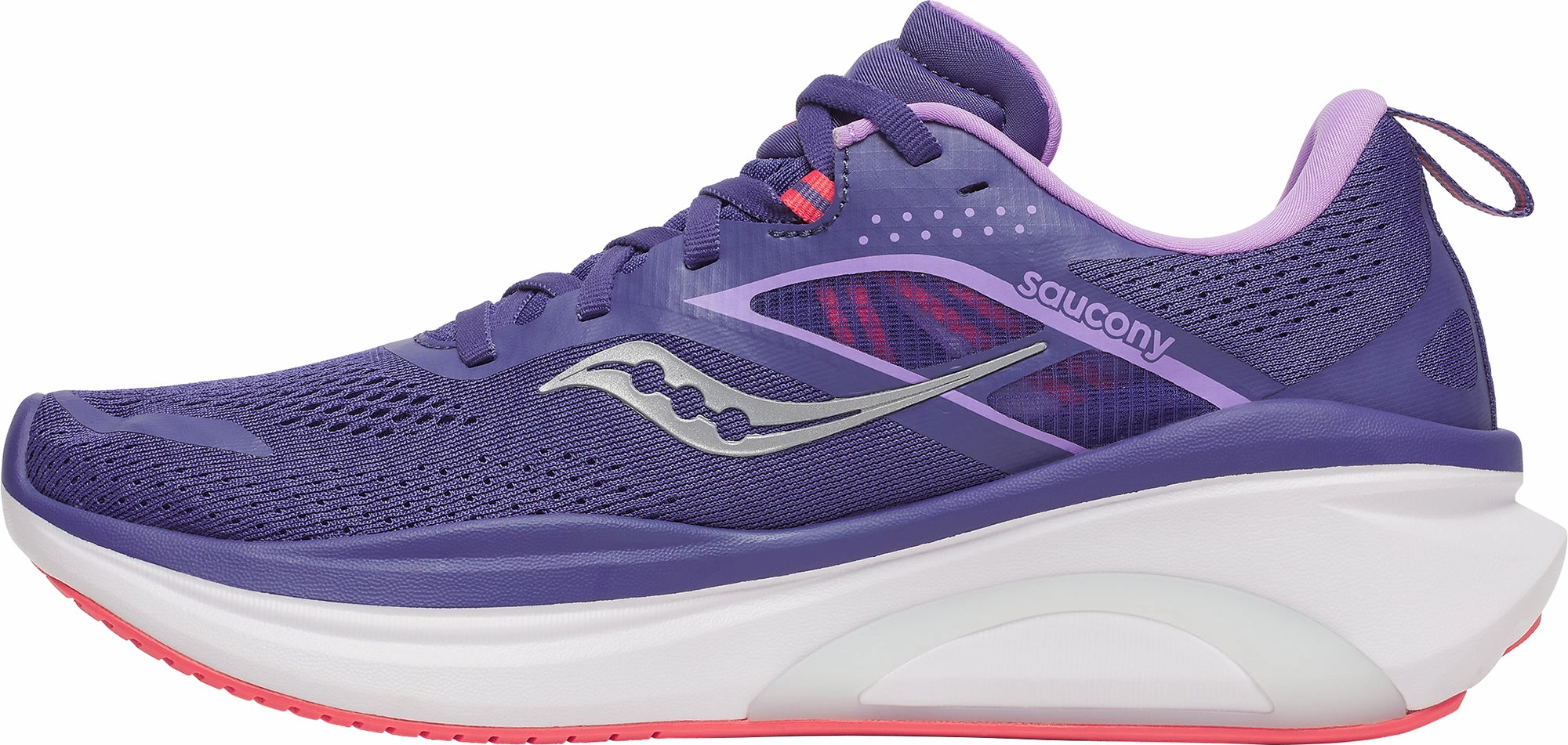 Lace Up Design All Day Pace Saucony Omni 22 Womens Running Shoes - Purple