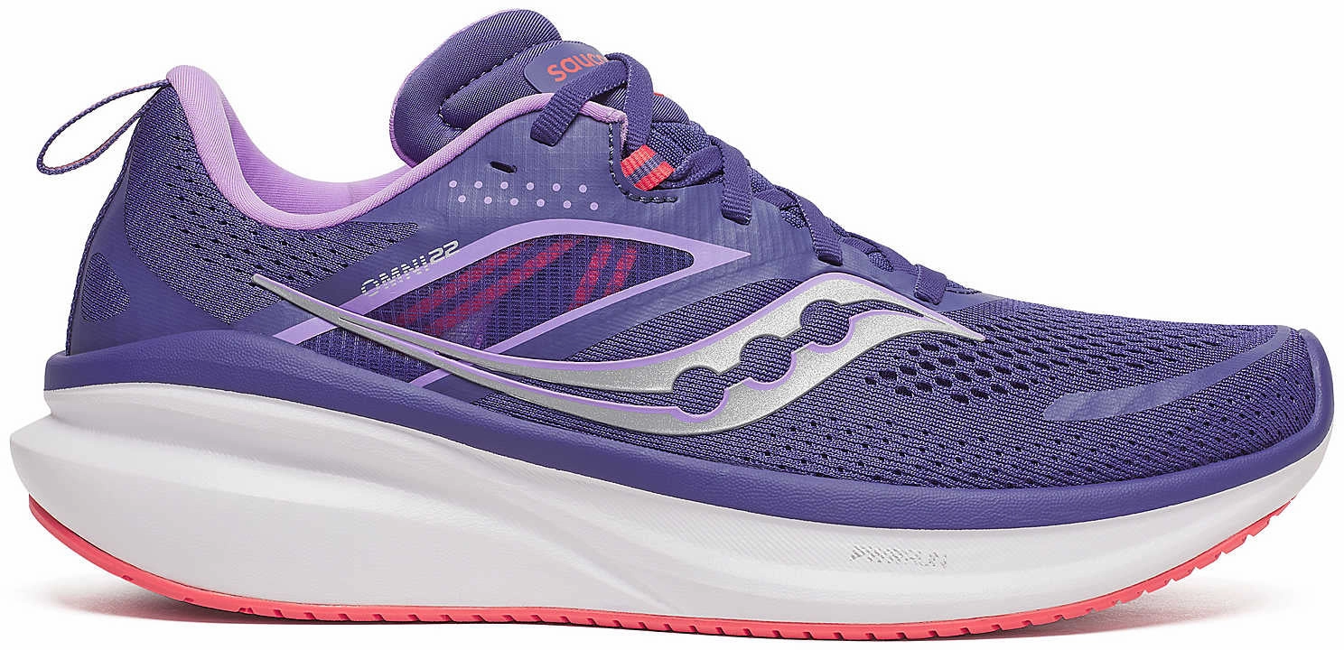 Woven Textile Saucony Omni 22 Womens Running Shoes - Purple
