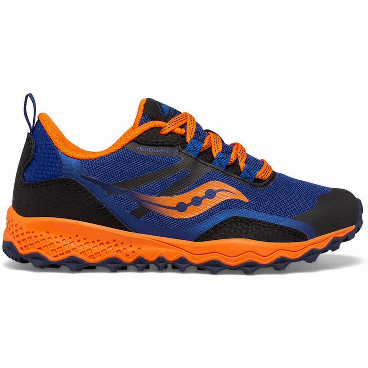 Saucony Peregrine 12 Shield Junior Trail Running Shoes - Navy mesh ventilation Classy Touch