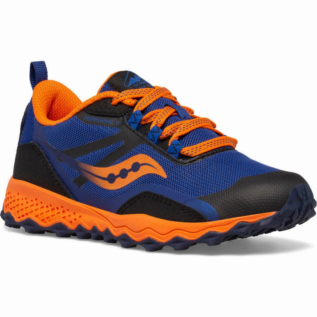 Saucony Peregrine 12 Shield Junior Trail Running Shoes - Navy VersatileUse Gradient Density