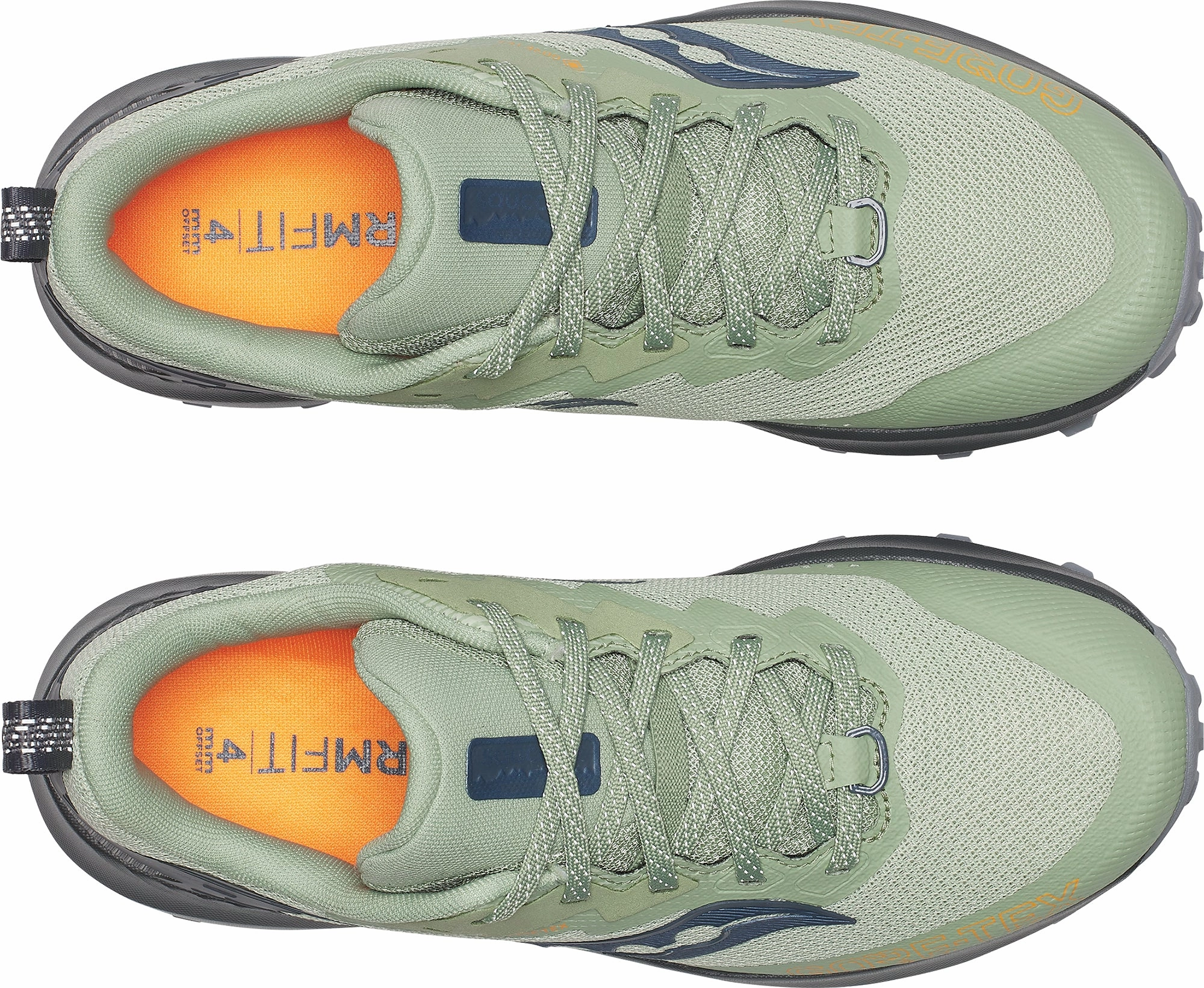 Memory Foam Layer Saucony Peregrine 14 GORE-TEX Womens Trail Running Shoes - Green