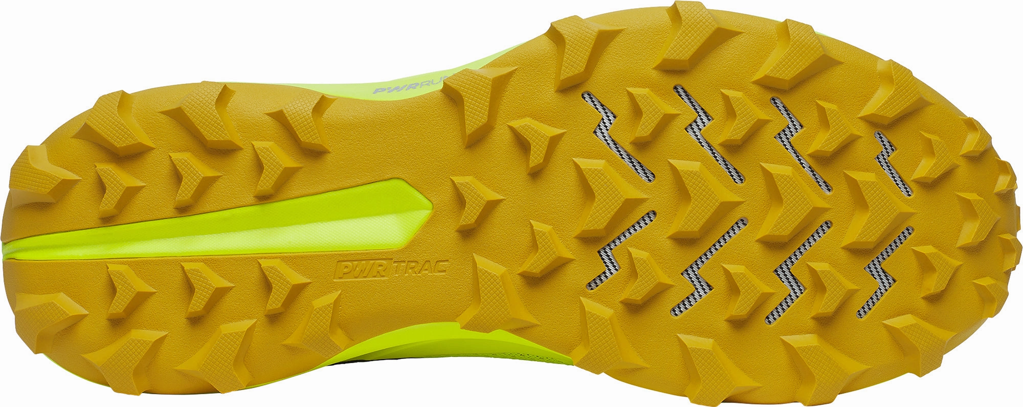 Perforated Upper Design Saucony Peregrine 14 Mens Trail Running Shoes - Yellow