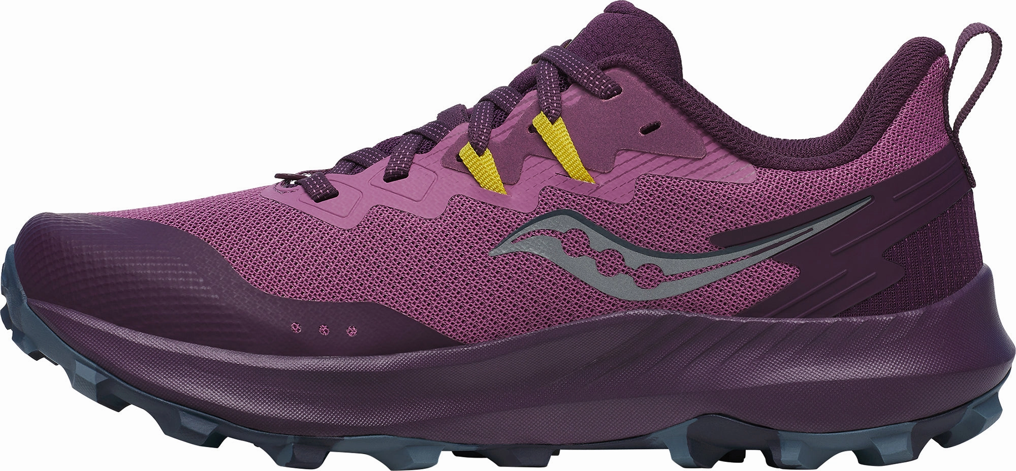 Saucony Peregrine 14 Womens Trail Running Shoes - Purple Comfortable Touch