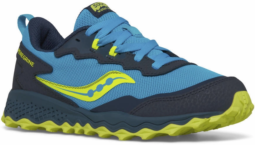 Saucony Peregrine KDZ Junior Trail Running Shoes - Blue Work Day Run Flex