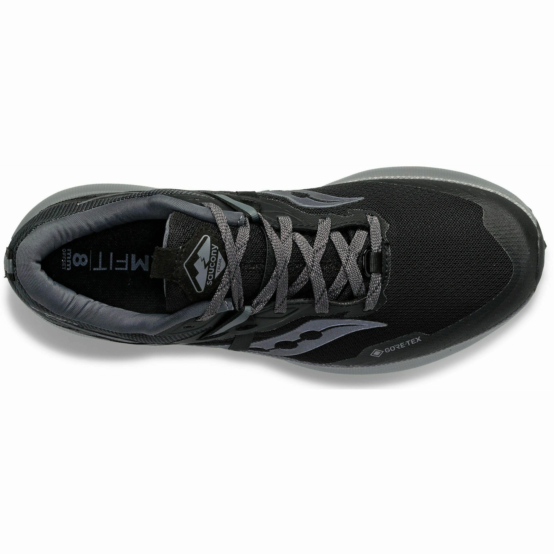 Fresh flexibility Saucony Ride 15 TR GORE-TEX Mens Trail Running Shoes - Black