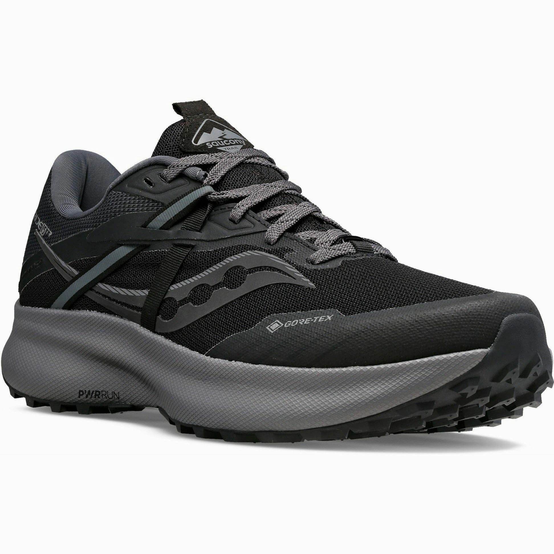 Adaptive piece Fashion Rush Saucony Ride 15 TR GORE-TEX Mens Trail Running Shoes - Black