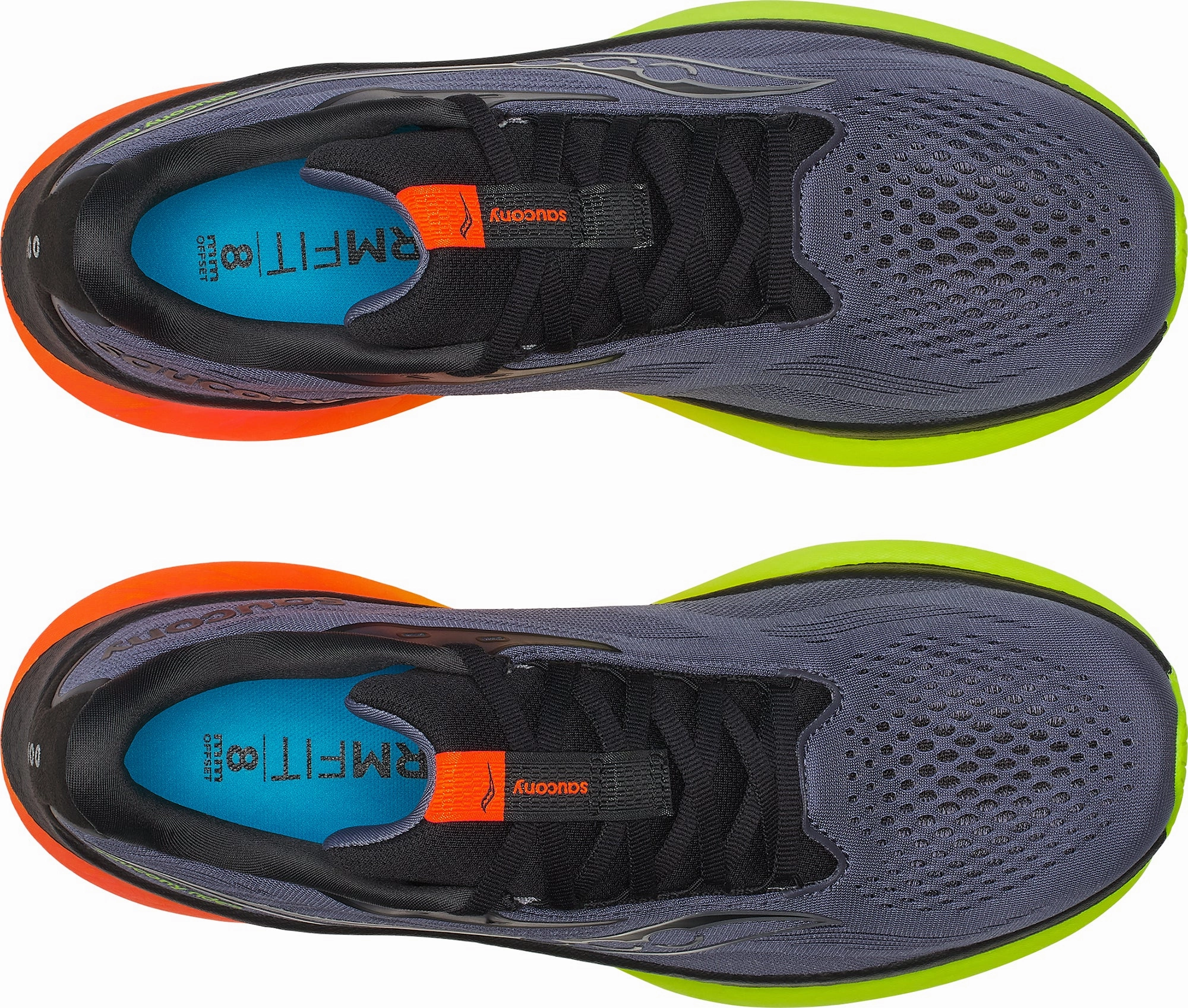 Soft Flex Anti   Microbial Saucony Ride 18 Mens Running Shoes - Grey