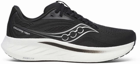 Saucony Ride 18 WIDE FIT Mens Running Shoes - Black Luxurious lining