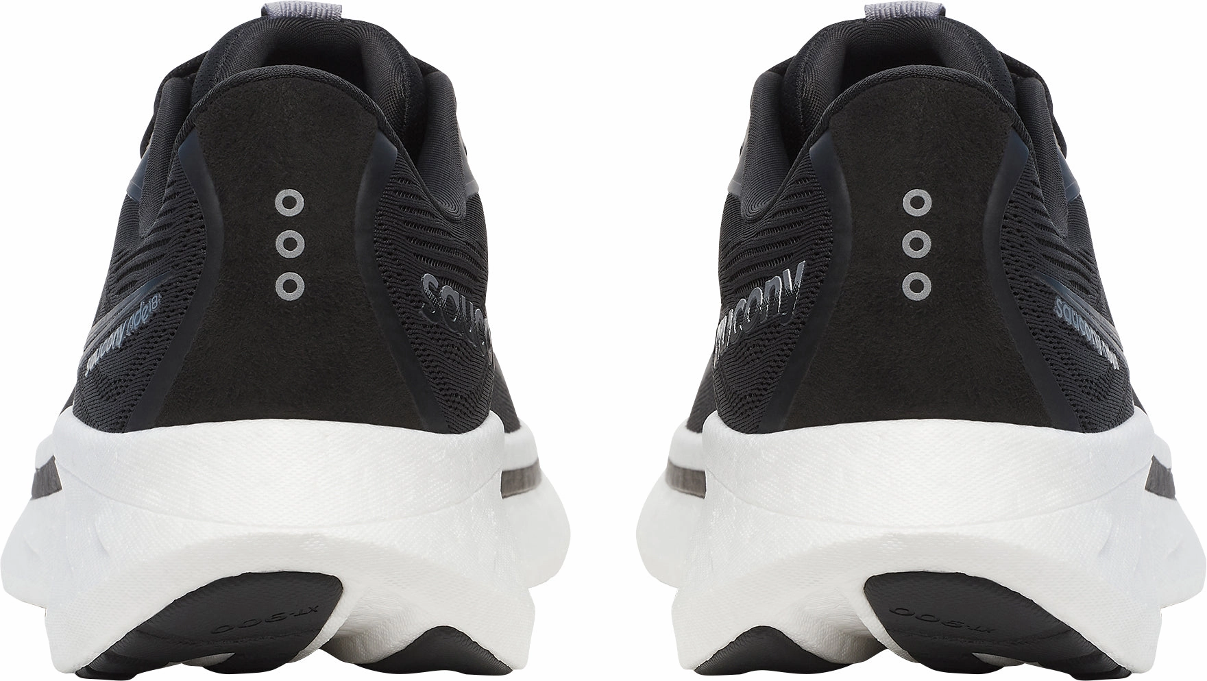 Heel lockdown Saucony Ride 18 WIDE FIT Mens Running Shoes - Black