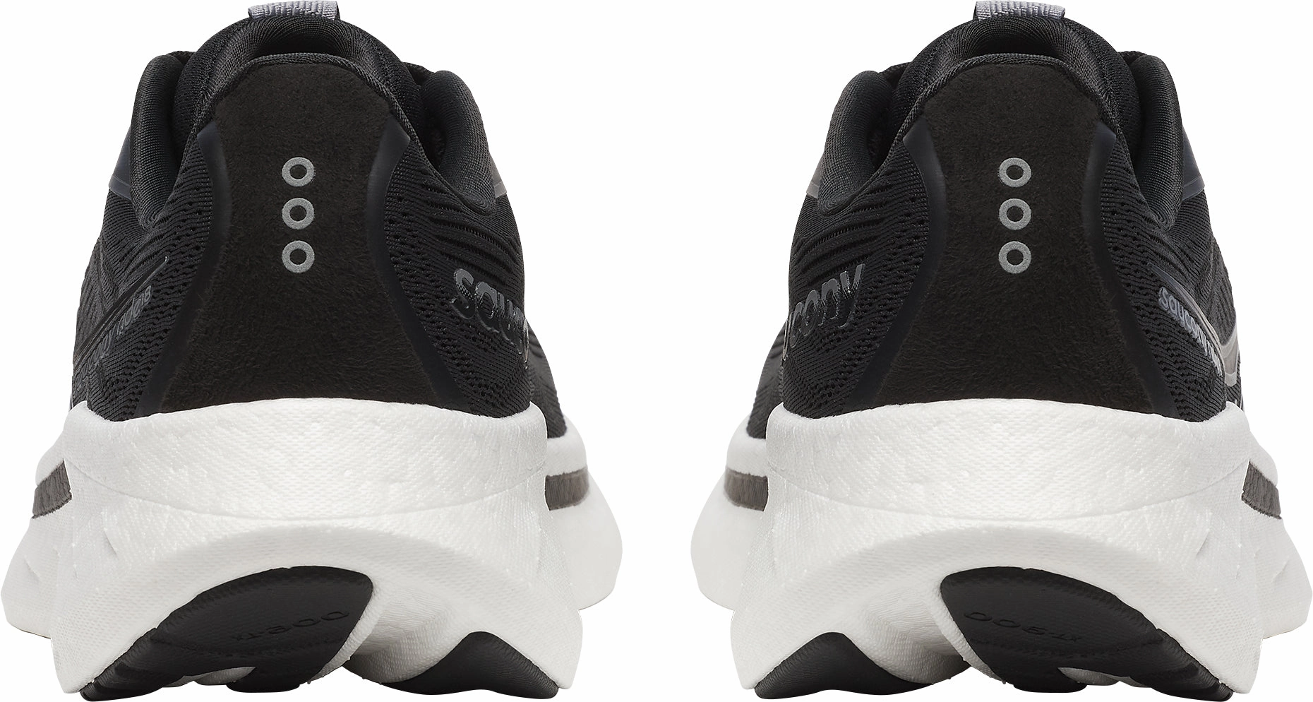 Saucony Ride 18 WIDE FIT Womens Running Shoes - Black Abrasion Resistant Construction