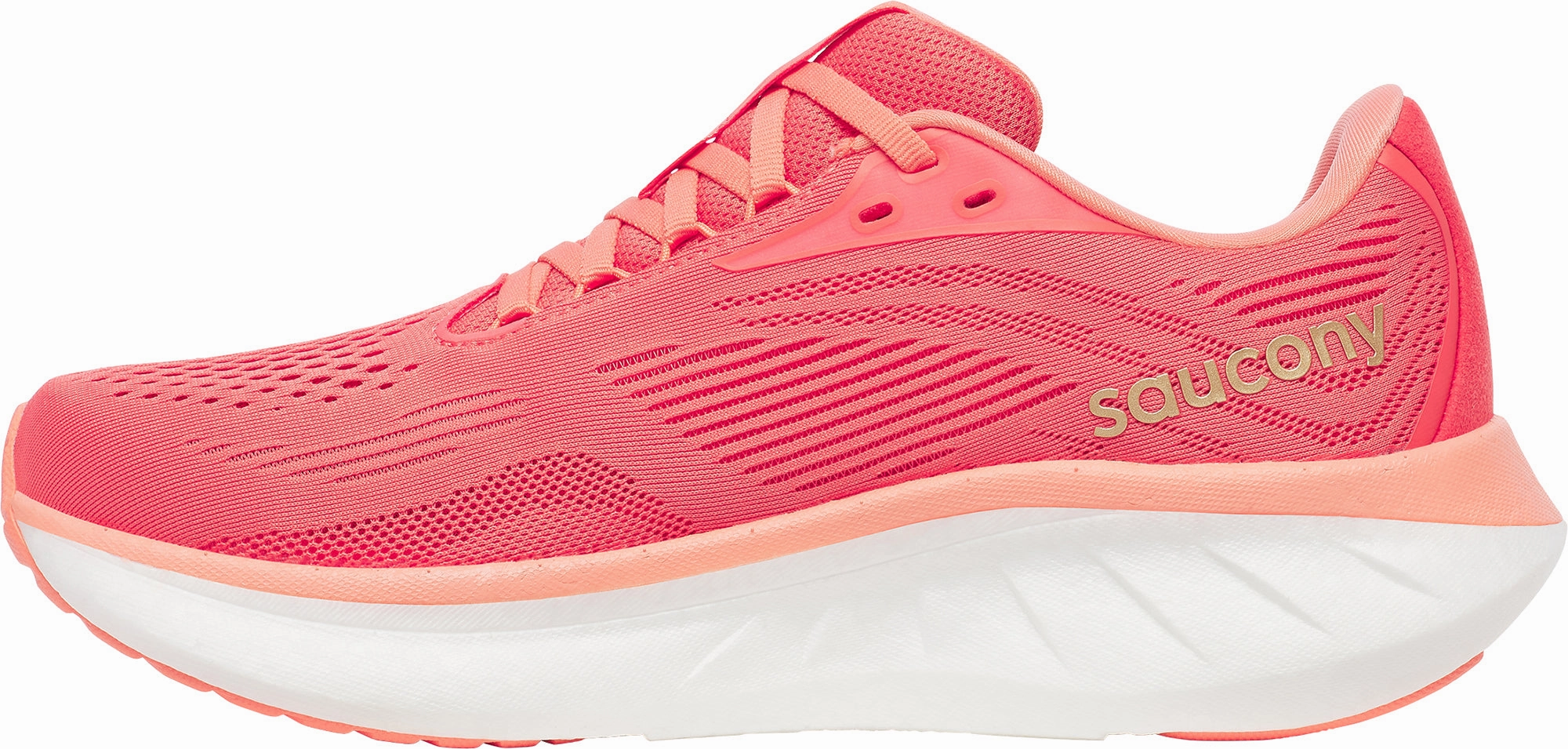 Saucony Ride 18 Womens Running Shoes - Pink Vibrant Style Light Grip