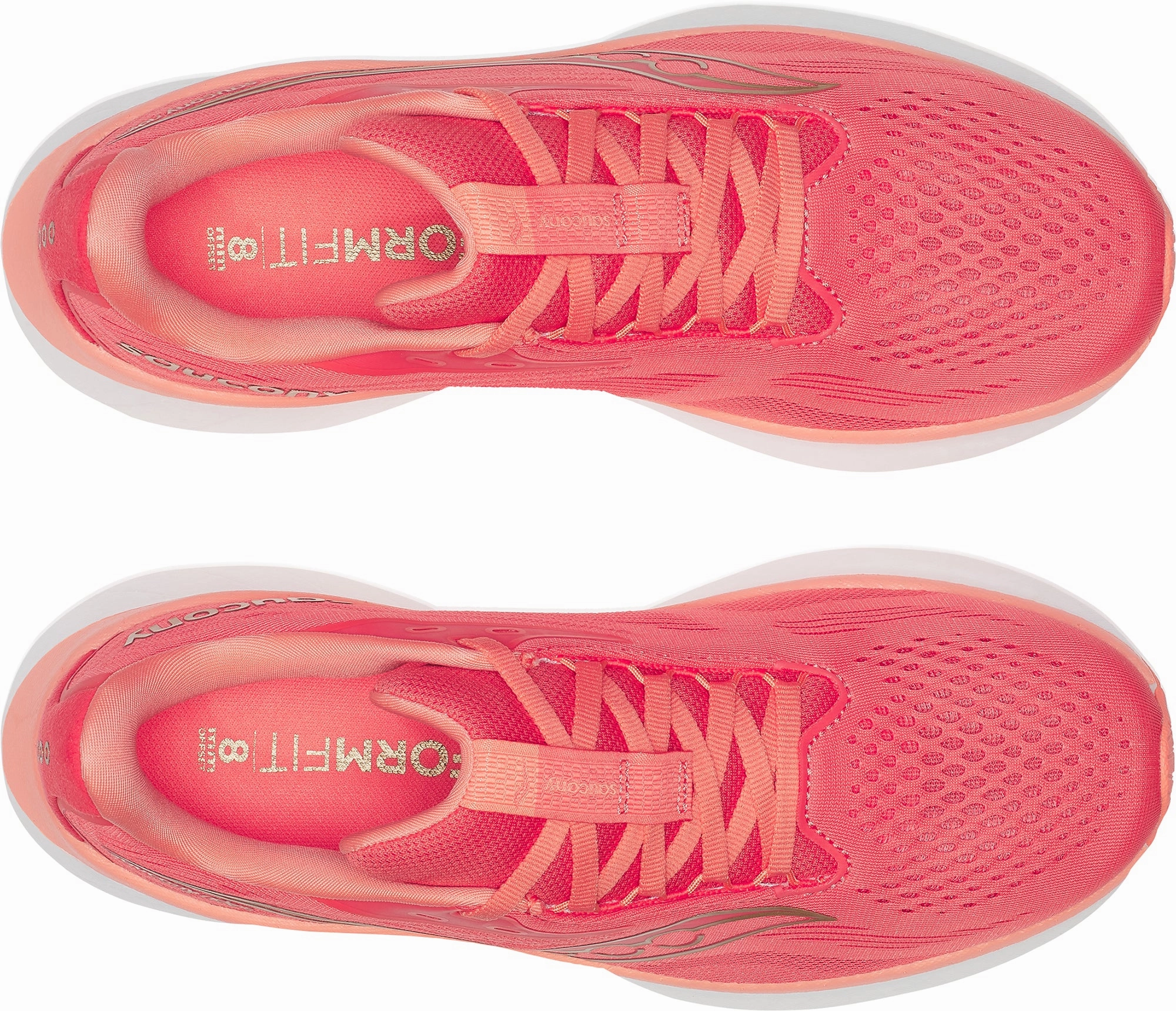 Saucony Ride 18 Womens Running Shoes - Pink Ankle Hugging Collar Cushioned Tongue