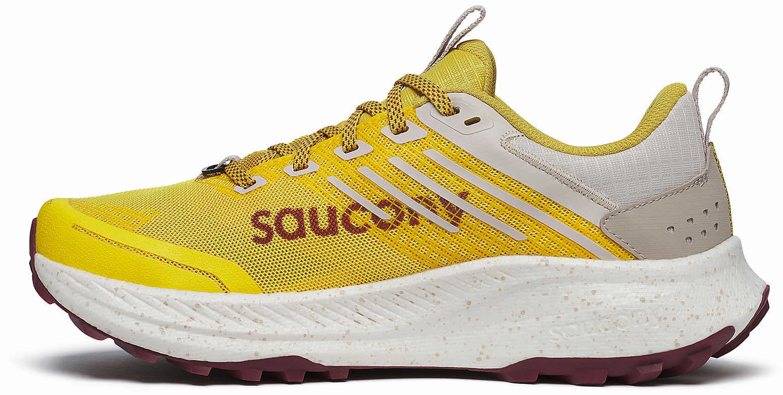 Saucony Ride TR2 Womens Trail Running Shoes - Yellow Reflective Safety Details Flex groove