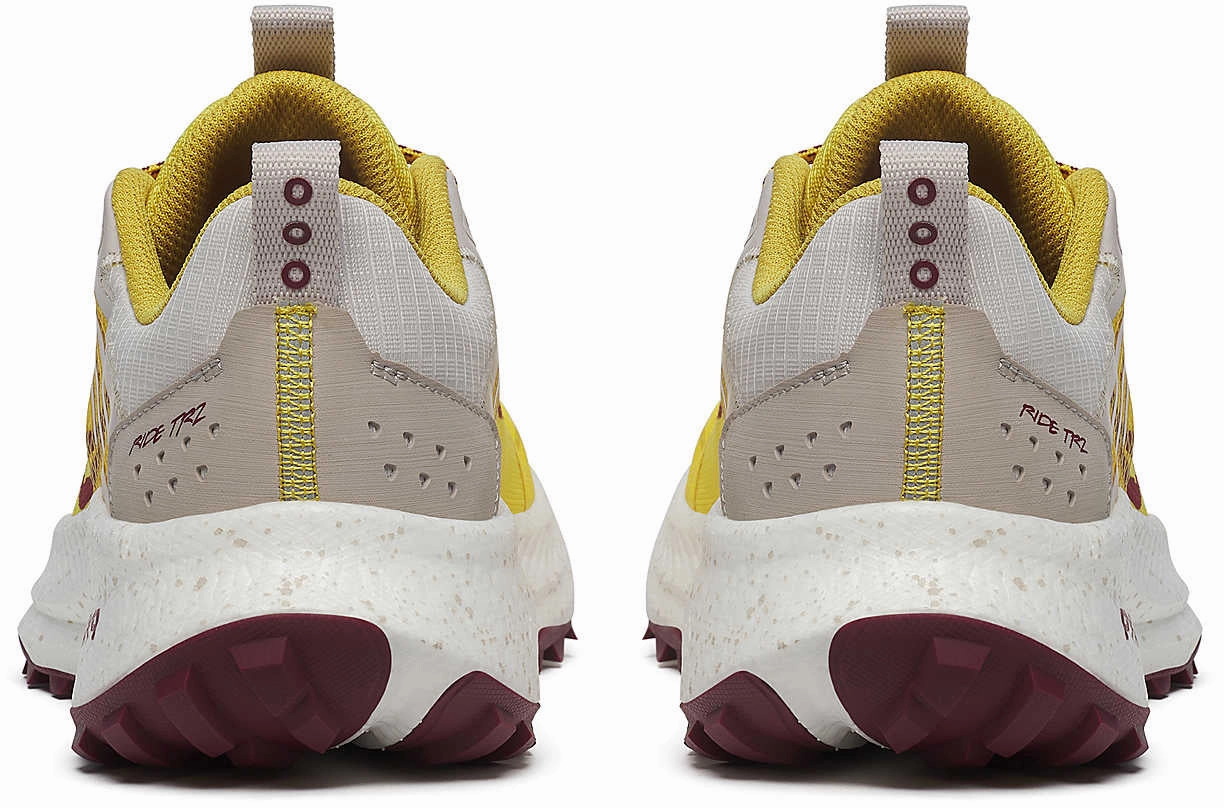 Contoured Footbed Support Saucony Ride TR2 Womens Trail Running Shoes - Yellow