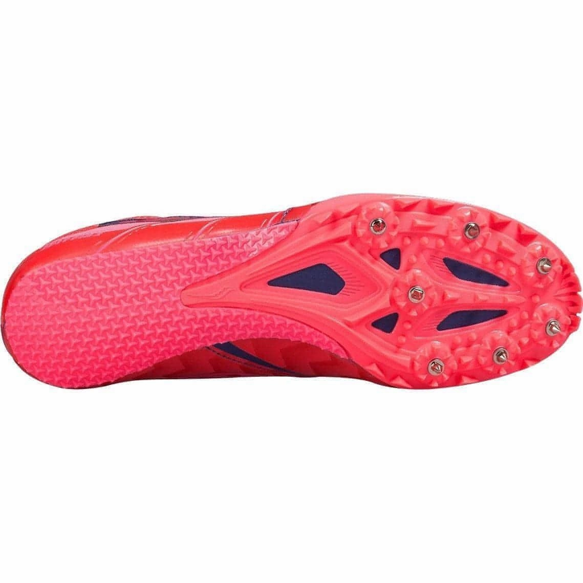 Pace Grip Saucony Spitfire 4 Womens Sprint Running Spikes - Pink