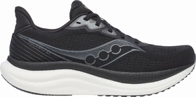 Saucony Triumph 23 WIDE FIT Mens Running Shoes - Black Heel Counter Support Eco Friendly Upper