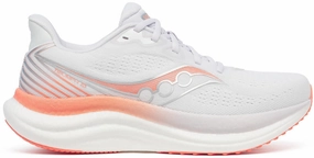 Microfiber Lining Running Pace Saucony Triumph 23 Womens Running Shoes - White