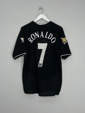 Double Layered Collar No Chafe 2003/05 MANCHESTER UNITED RONALDO #7 AWAY SHIRT (L) NIKE