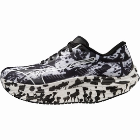 Microfiber Accent Details Mizuno Wave Rebellion Pro Running Shoes - Black