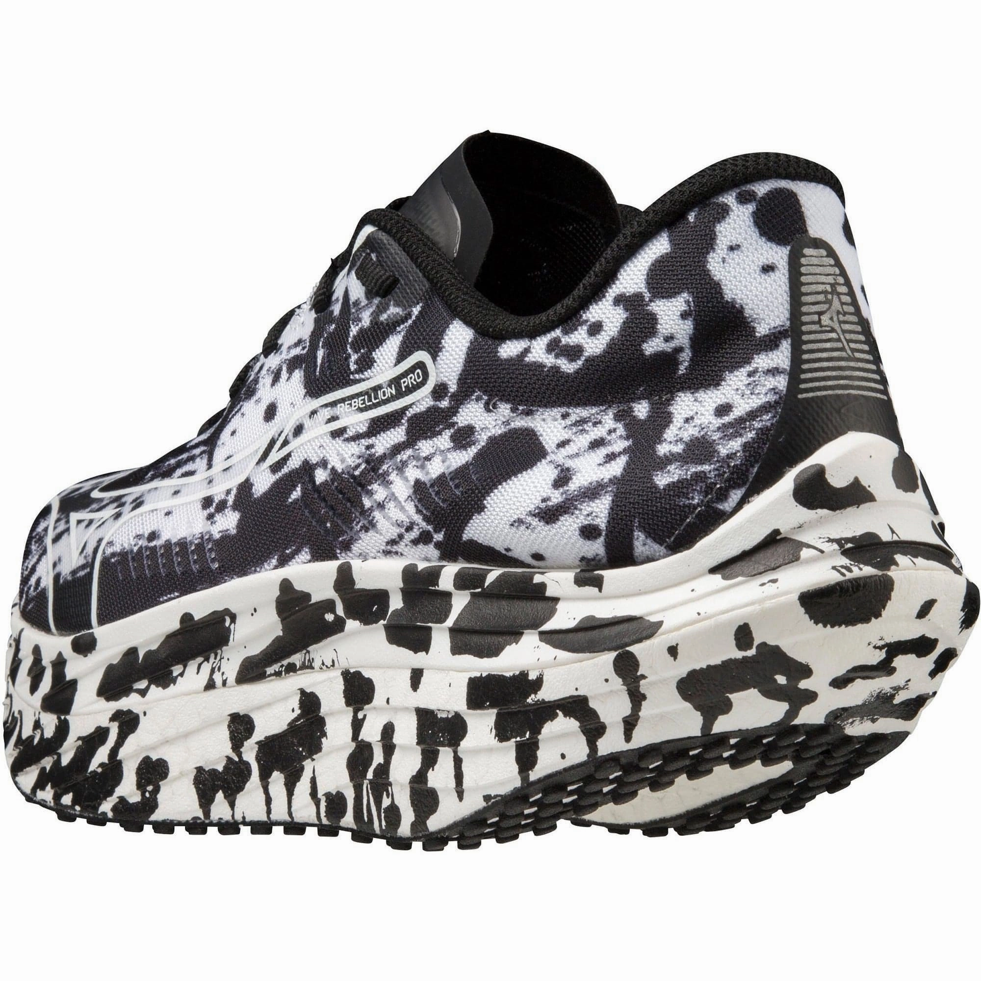 Mizuno Wave Rebellion Pro Running Shoes - Black 3D Knit Engineering Midfoot Stability