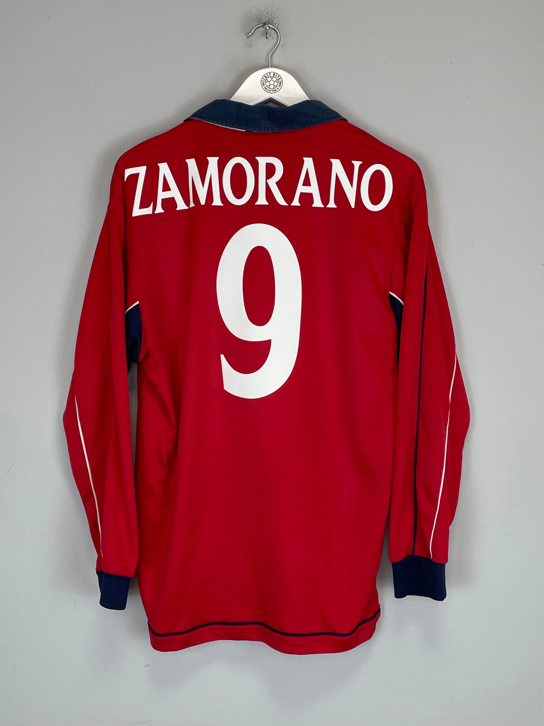 2000/02 CHILE ZAMORANO #9 L/S HOME SHIRT (L) UMBRO Layer Comfort