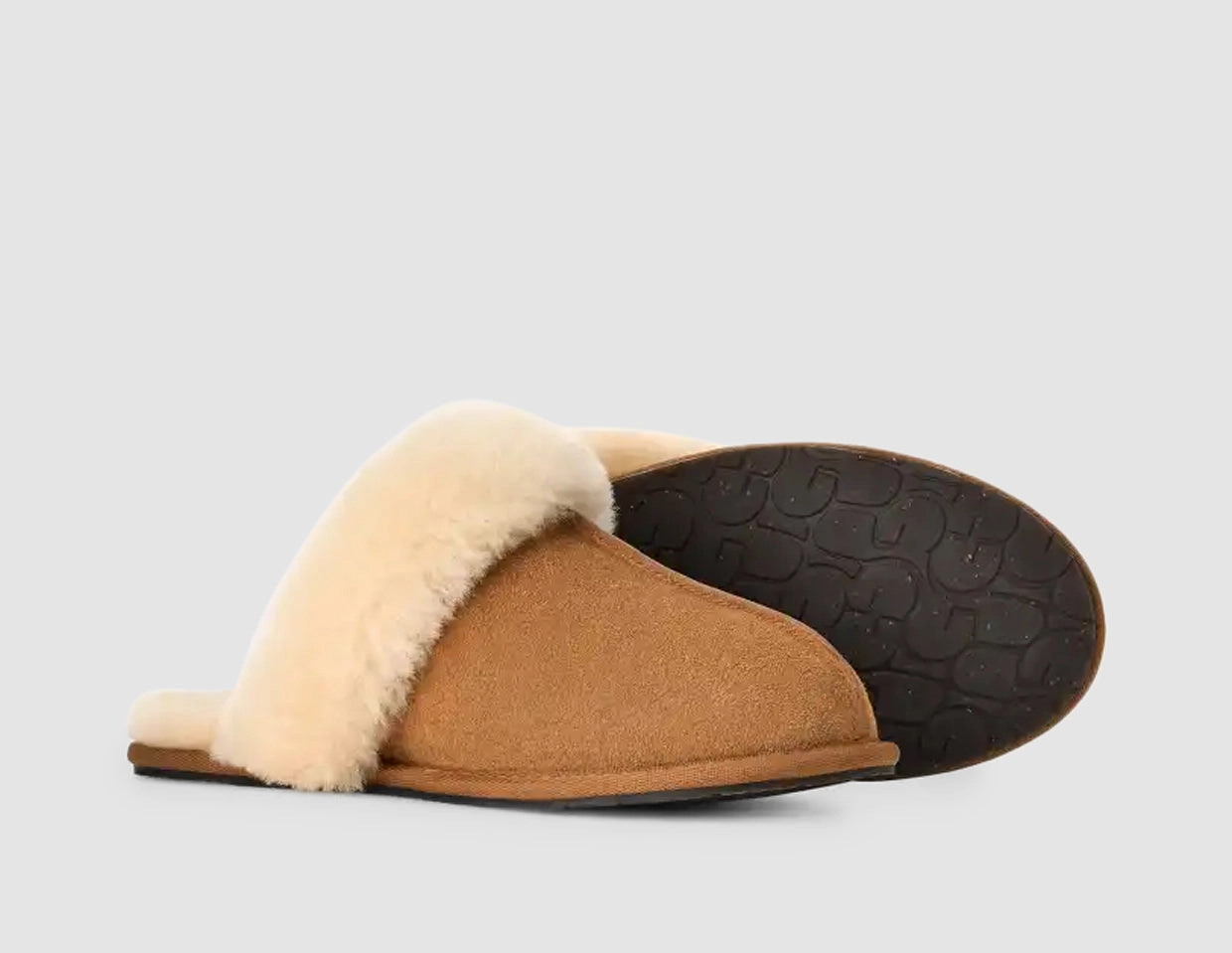 Durable Rubber Compound UGG Women's Scuffette II / Chestnut