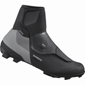 Shimano MW702 GORE-TEX Mens MTB Cycling Boots - Black Stylish performance Ergonomic Heel Cup Design