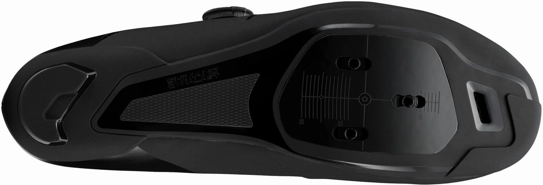 Orthotic Friendly Footbed Energy Returning Technology Shimano RC302 Mens Road Cycling Shoes - Black