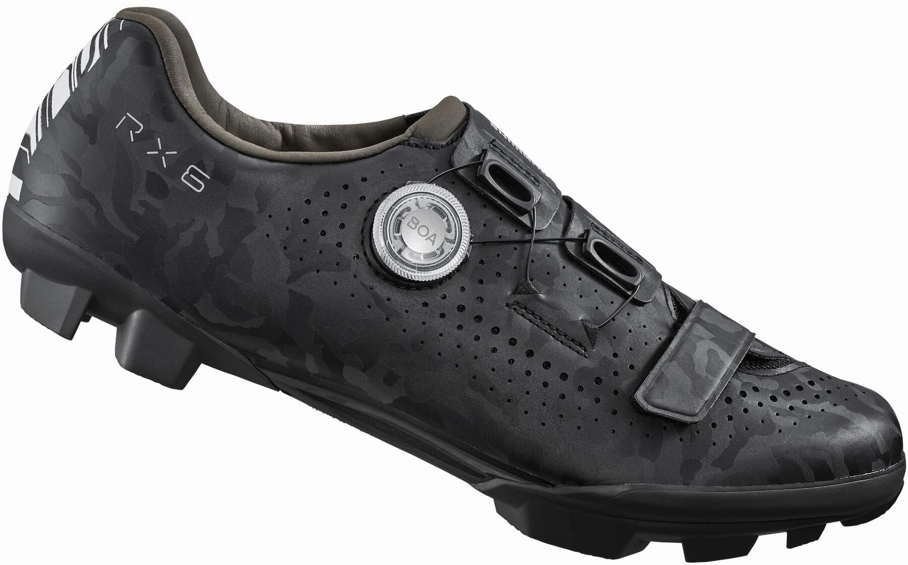 Shimano RX600 Mens Gravel Cycling Shoes - Black Lace Up Closure Mechanism Weather Resistant Coating