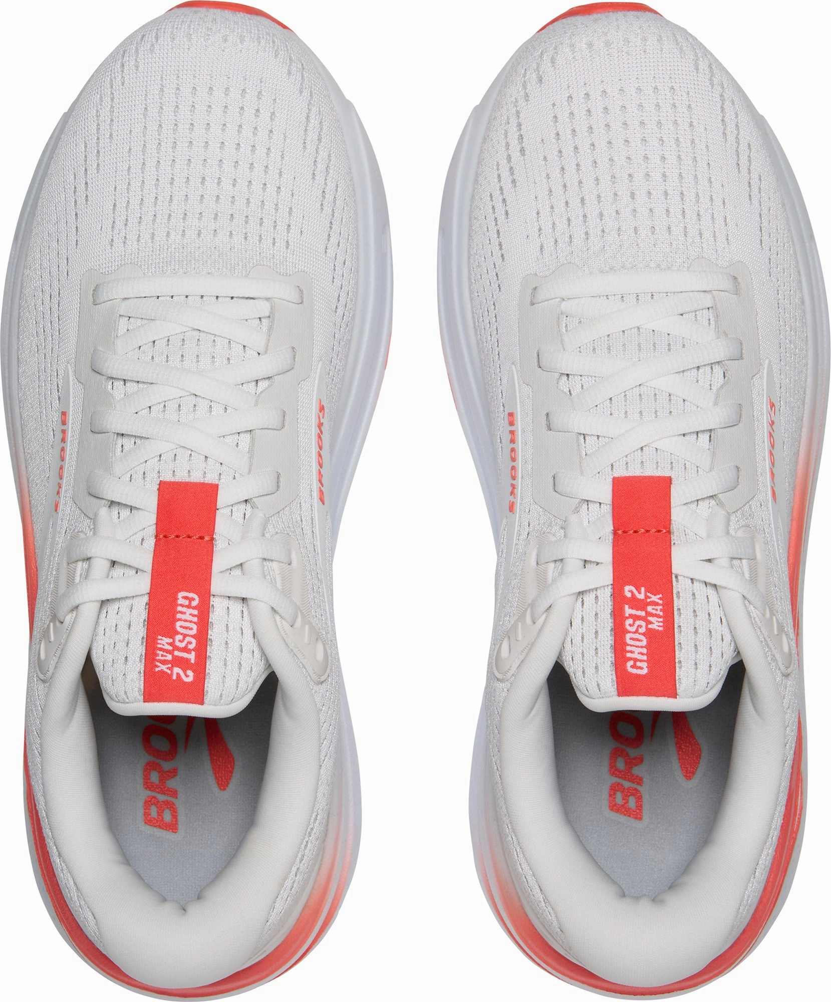 Brooks Ghost Max 2 Womens Running Shoes - White Ultra Breathable Unlined Comfort