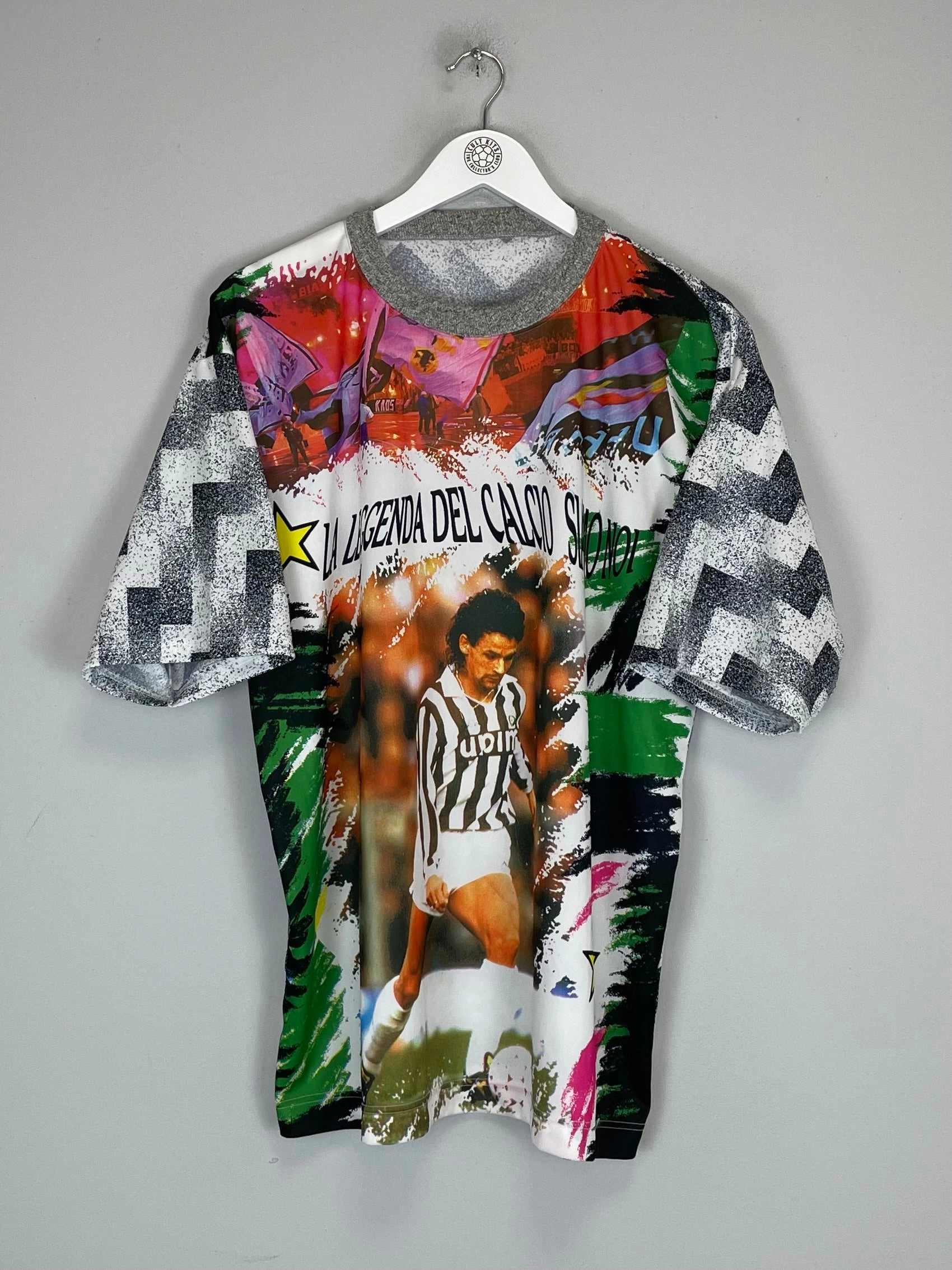 Athletic Silicone Trim 1990'S JUVENTUS BAGGIO BOOTLEG TEE (M) OM
