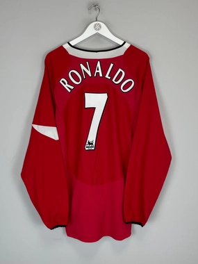 Reinforced Hemline Training Flex 2004/05 MANCHESTER UNITED RONALDO #7 L/S HOME SHIRT (L) NIKE