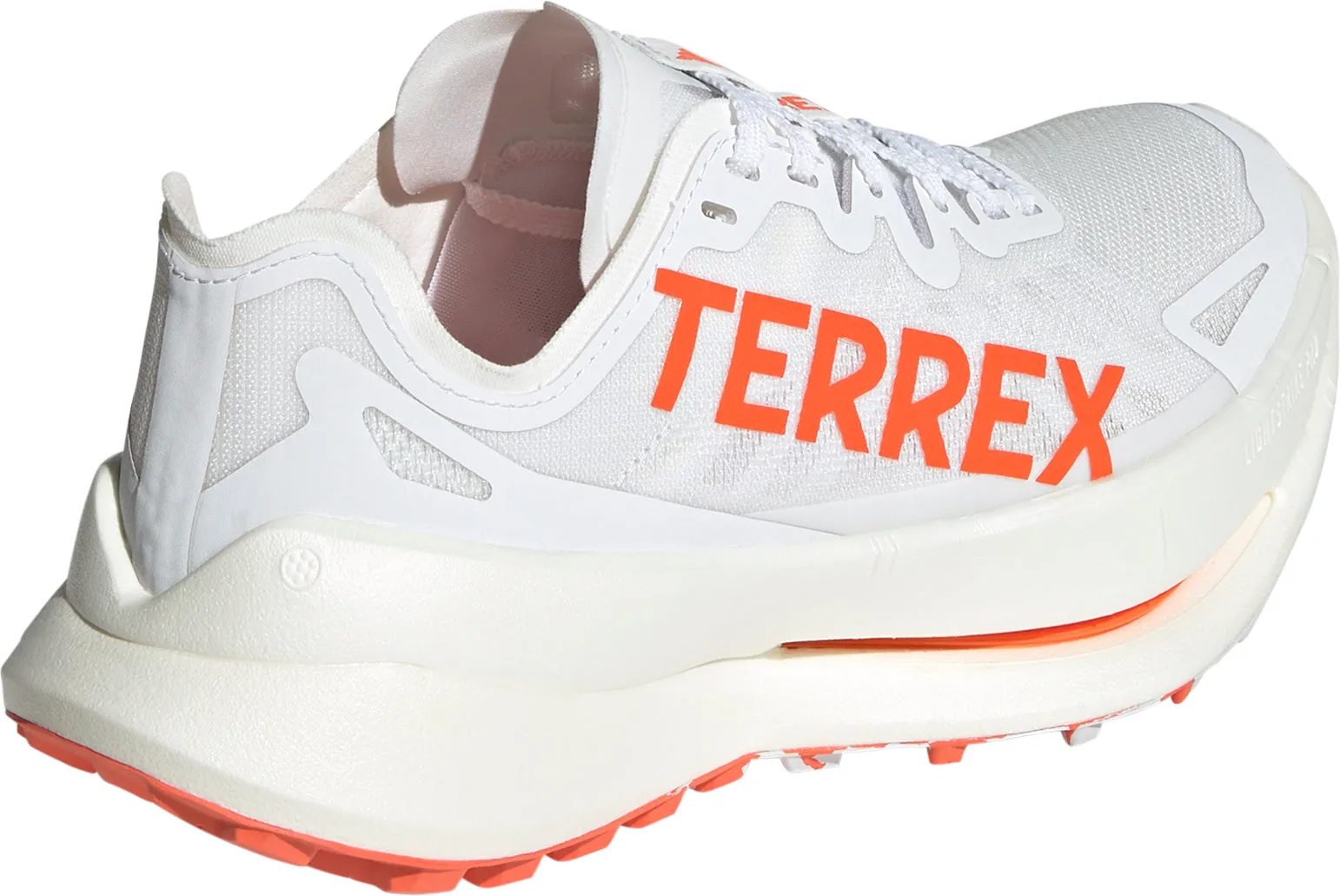 Elevated arch adidas Terrex Agravic Speed Ultra Womens Trail Running Shoes - White
