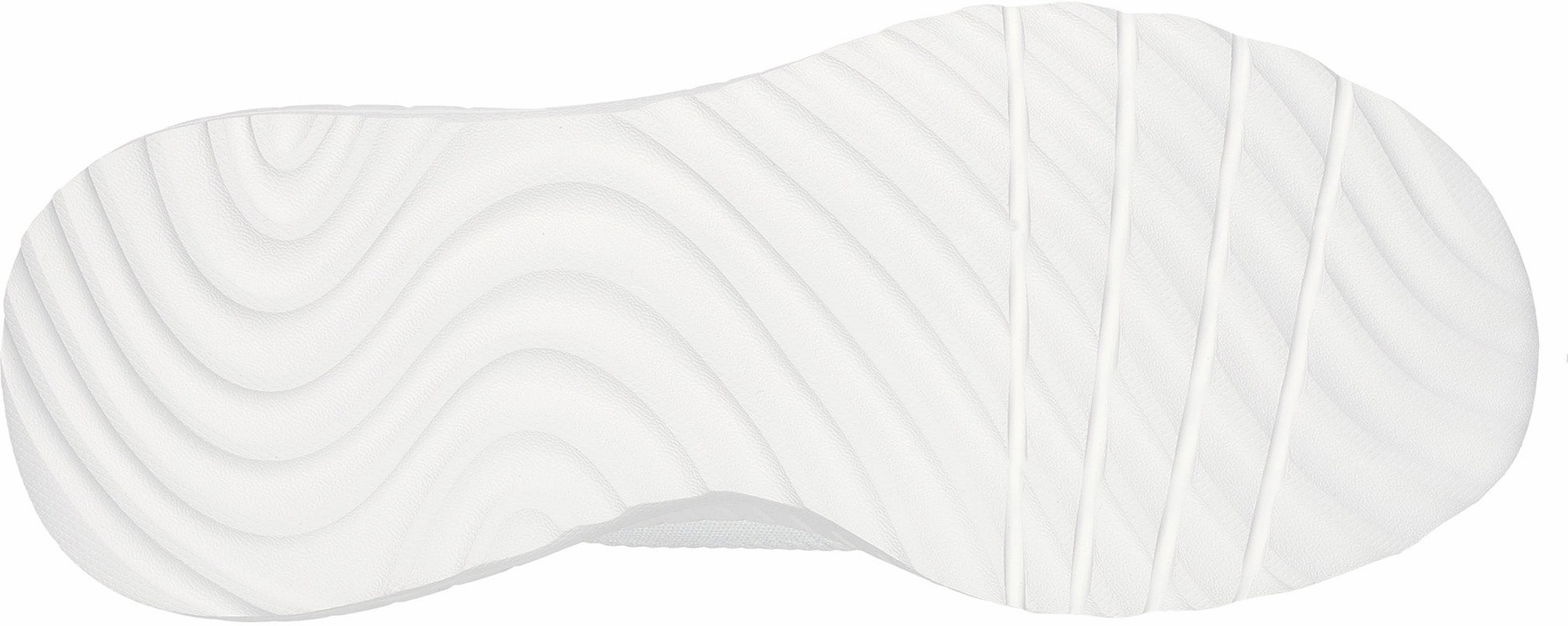 High Top Design Moisture Wicking Insole Skechers BOBS Sport Squad Chaos Womens Training Shoes - White