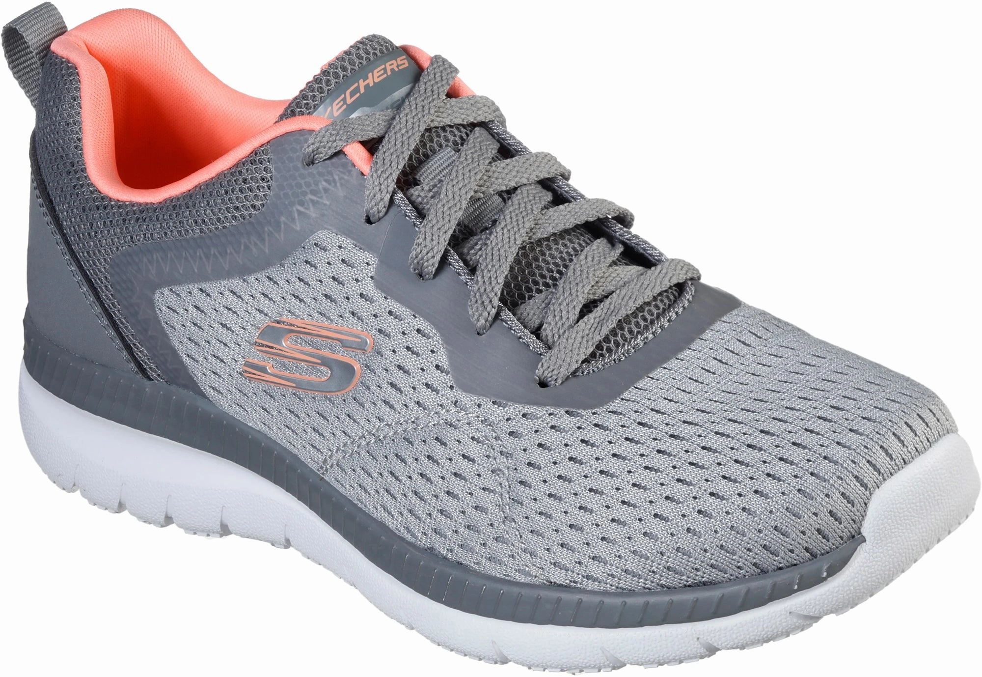 Skechers Bountiful Womens Training Shoes - Grey Thermoplastic Heel Cup