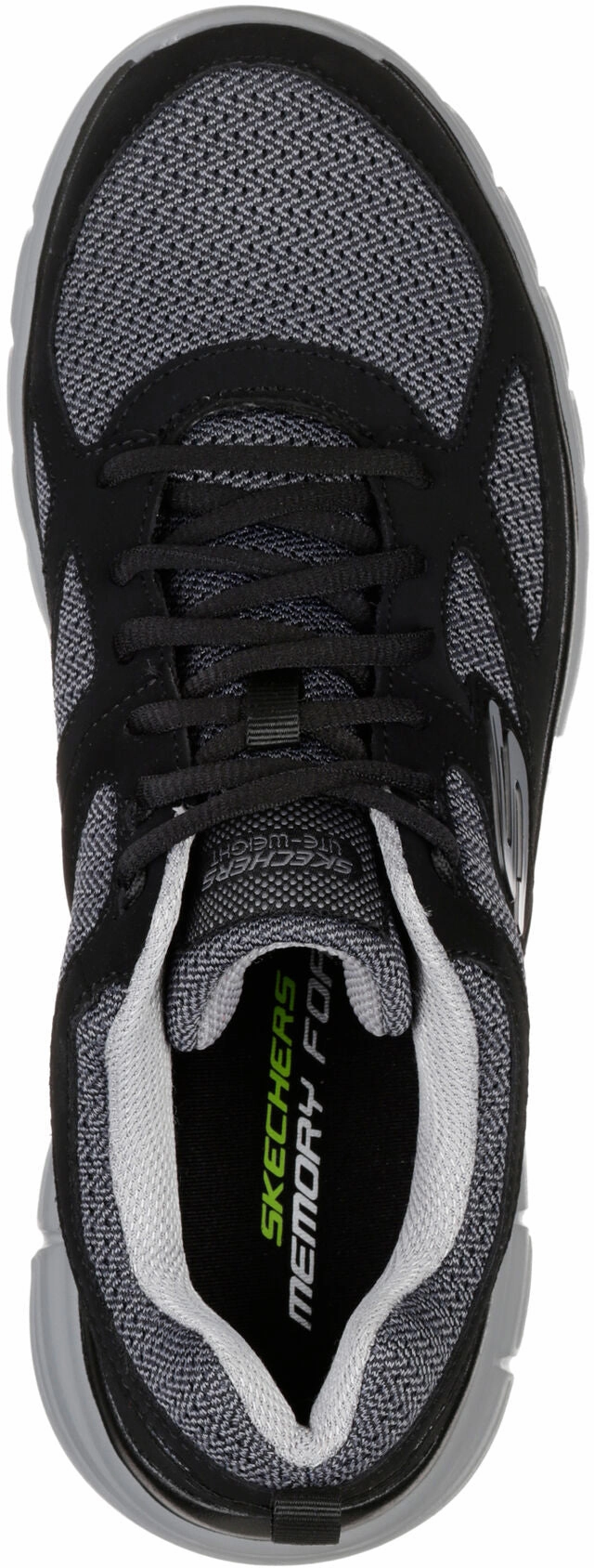Skechers Burns Agoura Mens Training Shoes - Black Secure Lace Loops Structured sole