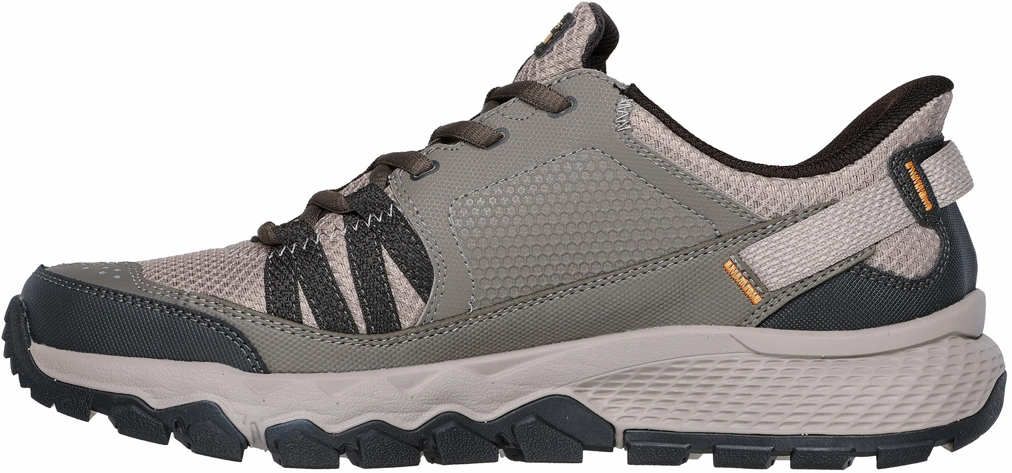 High Traction Boots Solid Foundation Skechers Dynamite AT-Escapar Mens Walking Shoes - Grey