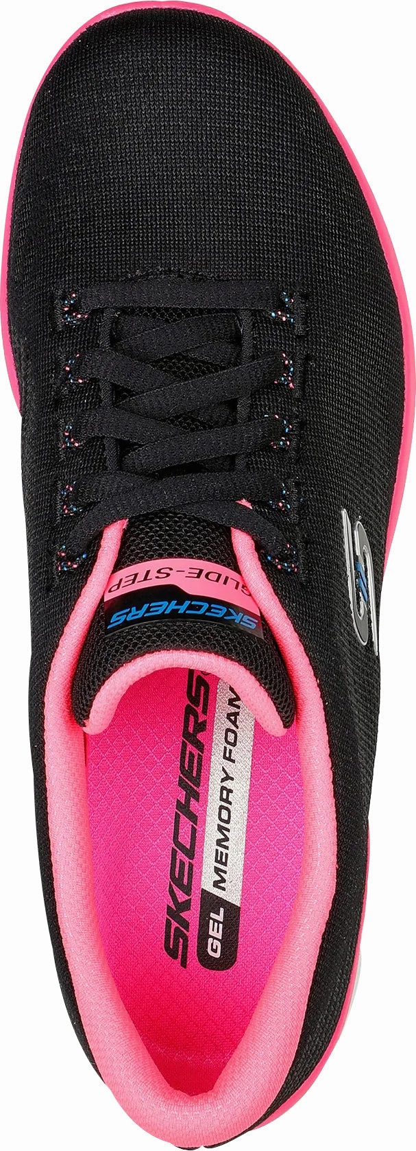 Run Fast Skechers Glide Step Flex Womens Training Shoes - Black