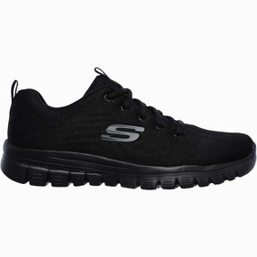 Skechers Graceful WIDE FIT Womens Training Shoes - Black Responsive Choice Comfortable Workout