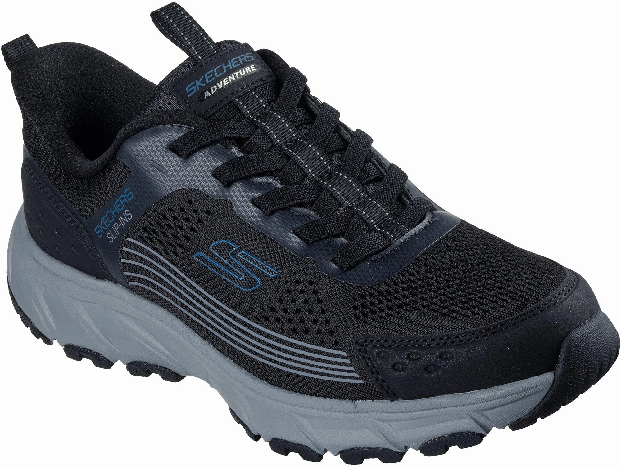 Water-Repellent Design Skechers Hillcrest 2.0 Mens Walking Shoes - Black