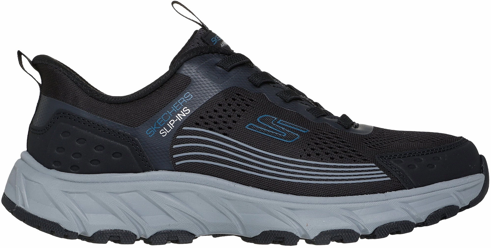 Sturdy Leather zipper Skechers Hillcrest 2.0 Mens Walking Shoes - Black