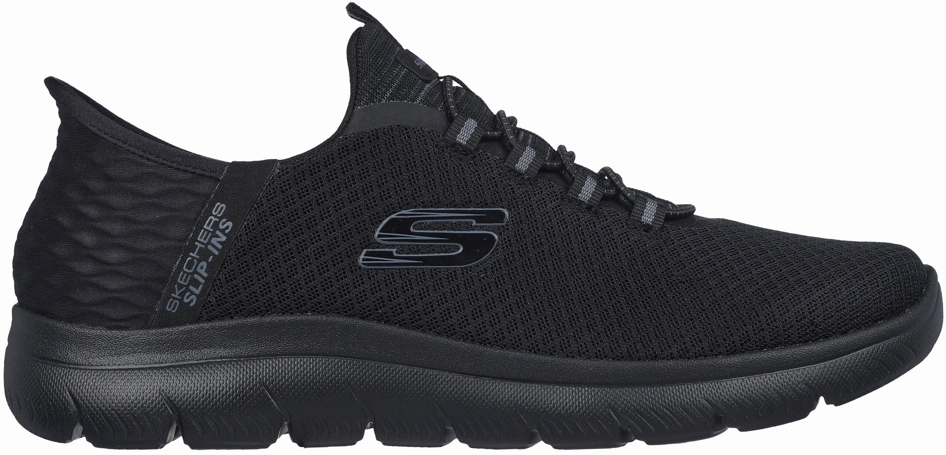 Skechers Summits High Range Mens Training Shoes - Black Minimalist Layered Design Anti   Slip Outsole