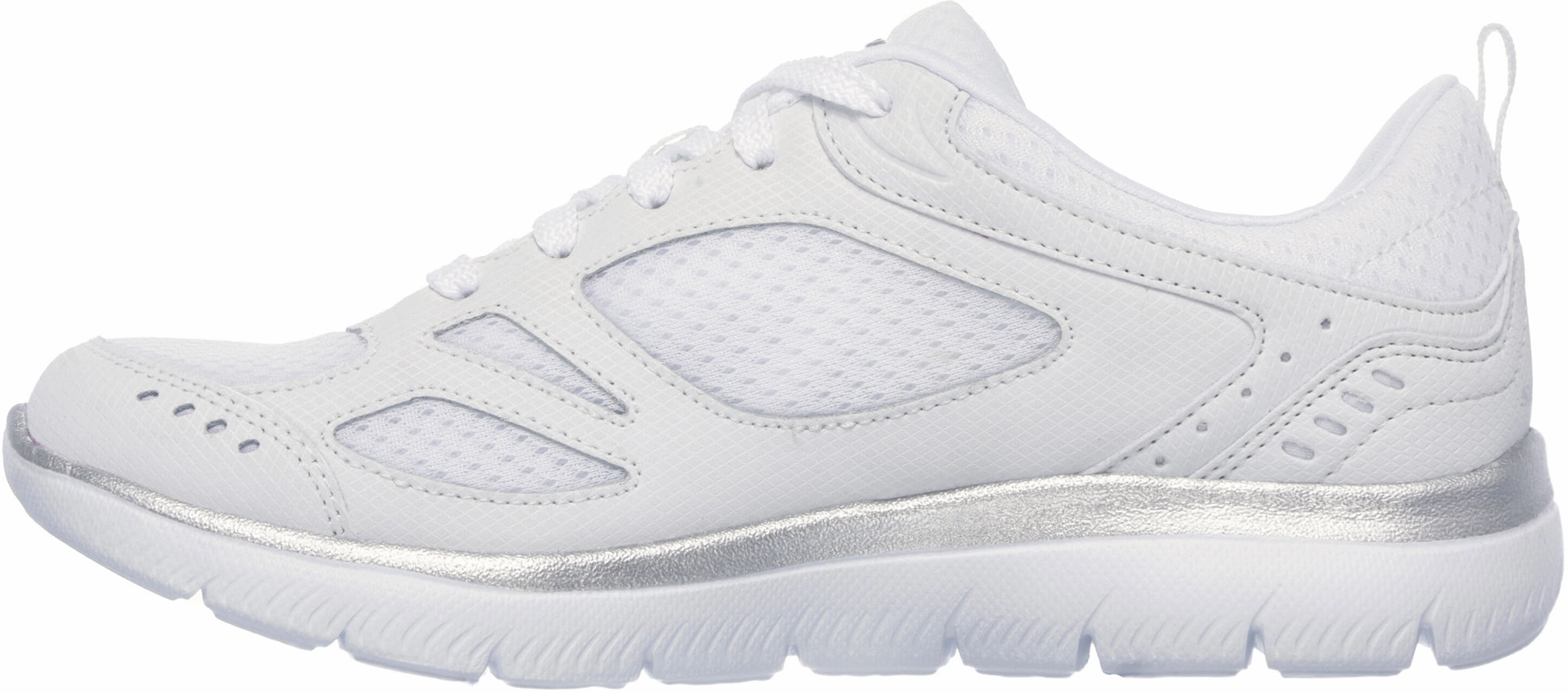 Orthopedic Comfort Ultimate Stability Skechers Summits Suited Womens Training Shoes - White