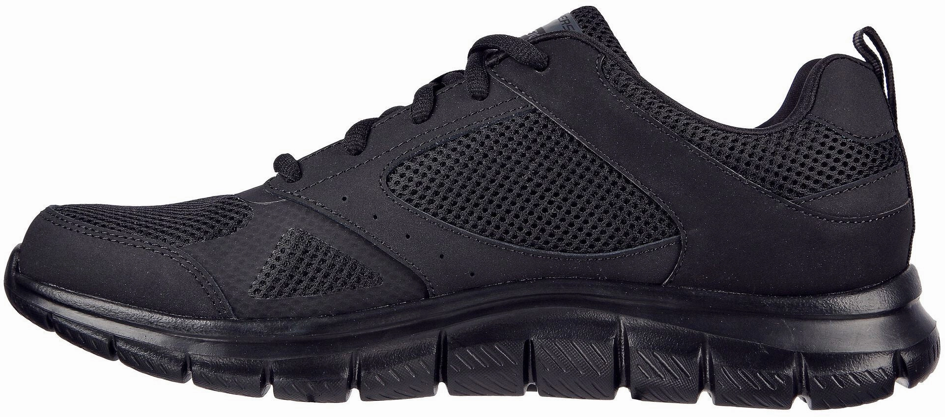 Skechers Track Syntac Mens Training Shoes - Black Weekend Ready Foot Arch